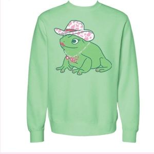 Living Fully Co Fancy Green Frog Sweatshirt